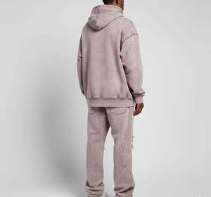 Conjuntos de Sudadera con Logo Personalizado OEM, Pantalones Deportivos Ajustados, Pantalones Deportivos con Estampado de Espuma, Conjuntos de Sudadera con Capucha y Pantalones Deportivos Acampanados con Cierre - Product Image 6