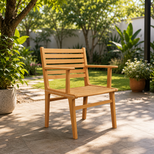 Modern Solid Teak Wooden Durable <b>Outdoor</b> Patio Beach <b>Chairs</b> for Dining and Indonesia Product Factory Direct Garden Furniture - Product Image 2