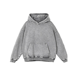 Sudaderas con Capucha para Hombre, Lavado Ácido, Corte Regular, Color Sólido, Estilo Casual, 100% Algodón, Tendencia 2026 - Product Image 2