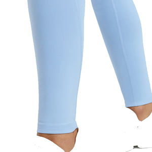 Pantalones de Yoga Largos de Cintura Alta en Color Azul Claro para Mujer, Transpirables, con Absorción de Humedad, Cintura Elástica, Spandex/Nylon, para Gimnasio y Running - Product Image 6