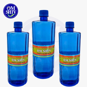 Om Shiv Transformer Starter Oil 1 Liter Blue Bottle Insulating Oil for Electrical Transformers and Starter Equipment - Product Image 2
