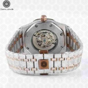 Montre de luxe Charm Jewells en acier inoxydable, boîtier 40 mm, analogique, mécanique, lumineuse, design tendance, bracelet homme 20 cm, date automatique, 10 bars - Product Image 5