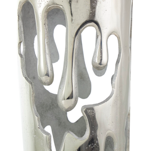 Elegant Silver Aluminum Flower Vase, Premium Home Decor Accent <b>for</b> Floral Arrangements, Dining Tables & Hospitality At Best Rate - Product Image 5