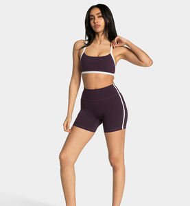 Shorts Deportivos Chic de Cintura Alta para Mujer, Ajuste Delgado, Efecto Levanta Glúteos, Sensación de Segunda Piel, Diseño Liso, Prenda Exterior - Product Image 2