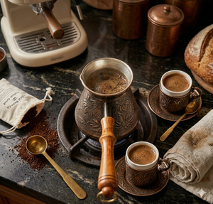 Handmade Hammered Copper <b>Coffee</b> <b>Pot</b> Turkish <b>Greek</b> Arabic <b>Coffee</b> Maker Traditional Vintage Design for Café & Home Use Wholesale - Product Image 4