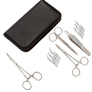 Kit de dissection manuel en acier inoxydable, ensemble de chirurgie mineure, kit de laboratoire d'anatomie et de biologie de qualité médicale avec scalpel et forceps - Product Image 1