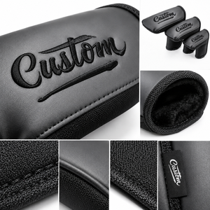 Custom Designed Premium PU Leather <b>Golf</b> Head Covers Waterproof Elastic Band Closure Driver Fairway Hybrid <b>Golf</b> Head Covers - Product Image 3