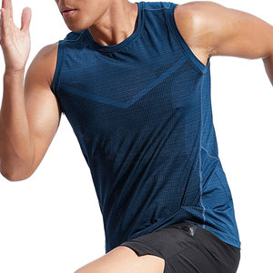 เสื้อกล้ามออกกำลังกายผ้าโพลีเอสเตอร์ตาข่ายน้ำหนักเบา ระบายอากาศได้ดี ซับเหงื่อ พร้อมช่องแขนด้านข้าง เหมาะสำหรับวิ่งและใส่ในยิม - Product Image 1