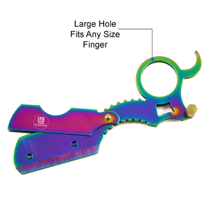 มีดโกนตัดผมระดับมืออาชีพ สแตนเลสคุณภาพสูง แบบวงแหวนสำหรับช่างตัดผม ใช้ได้ทั้งในร้านและส่วนตัว โกนได้อย่างเรียบเนียน - Product Image 3