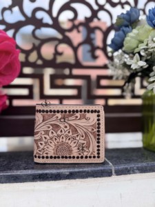 Stylish New Designer Hand Tooled Leather <b>Long</b> Zipper Men's <b>Wallet</b> Hot Sale Fashion Brown Colour Cash Card Holder Gift for Him - Product Image 1