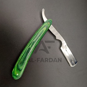 AL-FARDAN Manual Barber Straight Razor Wood Handle Stainless Steel Changeable Single Edge Blade <b>Shaving</b> Razors for Men's - Product Image 1
