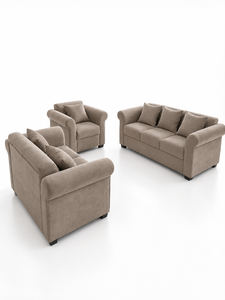 Emerald Sofa Contemporary 321 <b>Seat</b> Orchid Taupe Sofa Set Wood Frame High-Density <b>Foam</b> Living Room Hotel Apartment Villa Custom - Product Image 1