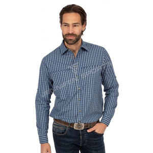 Men Blue&White Long Sleeve <b>Shirt</b> Turn Down Collar Single Chest Pocket Casual Bavarian Oktoberfest - Product Image 2