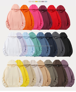 เสื้อฮู้ดดี้ผู้ชายผ้าคอตตอนหนานุ่มสีดำแบบเรียบไม่มีลาย สกรีนโลโก้ตามสั่ง - Product Image 1