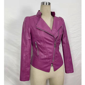 New Design Zipper PU <b>Jackets</b> <b>for</b> <b>Women</b> 2024 <b>Women</b> <b>Leather</b> <b>Jacket</b> Winter Woman Sheepskin <b>Leather</b> Motorcycle Coat - Product Image 1