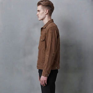 New Arrival Fashionable Winter wear Heavyweight <b>Denim</b> <b>Jacket</b> for <b>men's</b> Button up Turn-down Collar Eco-Friendly <b>men's</b> <b>jacket</b> - Product Image 2
