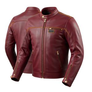 Chaqueta diaria para hombre, estilo motero, de cuero genuino de vaca, para motocicleta, estilo urbano, abrigo de moda, EE. UU. - Product Image 4