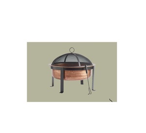 Handmade Copper <b>Fire</b> <b>Pit</b> Outdoor Bowl Durable Metal Heating Centerpiece Stylish Garden Patio Decor For Evening Family Gatherings - Product Image 1