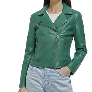 Genuine Real Zip Leather Jacket Custom Made Fit Premium Luxury High Quality Eco-Friendly Leather Zipper Jacket Women <b>Men</b> Fashion - Product Image 4