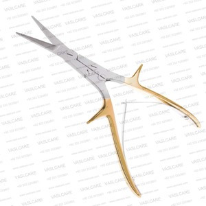 Ciseaux à cartilage Gorney Turbinate 8″ (20 cm) à lame dentelée inclinée – Ciseaux à double action en acier inoxydable pour la coupe du septum et du cartilage par Vaslcare - Product Image 4