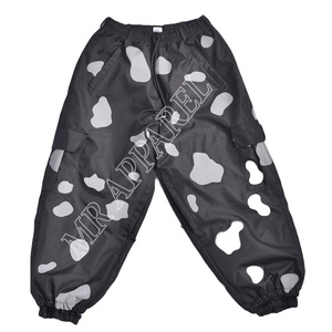 Latest Design <b>Black</b> Grey Cow Spot Printed Plus Size Snow Pants Fleece Warm Lining Drawstring Waist Cargo Pockets Air <b>Vents</b> Baggy - Product Image 6
