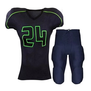 Uniforme de Fútbol Americano para Hombre, Conjunto de Camiseta y Pantalones, Azul y Amarillo, Número 23, Cuello en V, Manga Corta, Material de Malla Transpirable - Product Image 2