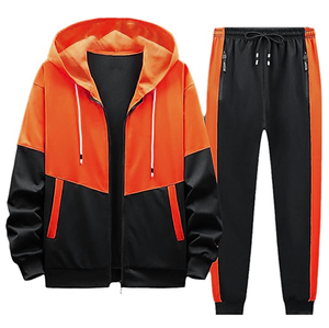 Survêtement ajusté de qualité supérieure, best-seller, 2 pièces, survêtements de sport personnalisés pour hommes, survêtements unis - Product Image 5