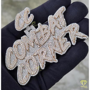 Name Pendant Moissanite Diamond Custom Hip Hop Necklace Iced Out Jewelry Gift Men - Product Image 3