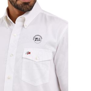 Camisa de Seguridad Industrial Personalizable para Hombre, Resistente al Fuego, Transpirable, de Algodón, con Botones de Perla, 6.5 oz, CAT2, Ignífuga - Product Image 2