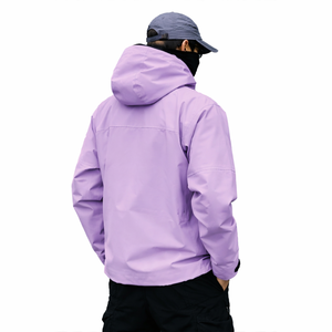 Chaqueta cortavientos morada personalizada con capucha reflectante de nailon y chaqueta cortavientos de nailon para hombre, chaqueta vintage termorreactiva para hombre - Product Image 2