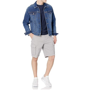 Pantalones Cortos Cargo Personalizados para Hombre en Gris Claro, Multibolsillos, Casuales, para Exteriores, Utilitarios, de Verano, Estilo Urbano, al por Mayor - Product Image 5