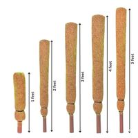 Poteau en coco naturel de 5 pieds (60 pouces) en fibre de coco pour plantes grimpantes