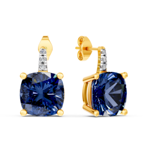 Boucles d'oreilles personnalisées en or massif 14K 9K 10K 18K avec pierre précieuse de laboratoire 6 carats, certifiées, bijoux fins éthiques, MOQ 3 pièces 10 pièces RJC OEM ODM EA502210 - Product Image 3