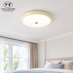 Lámpara de techo LED regulable moderna de 58W con control remoto, tres temperaturas de color, montaje empotrado de hierro y vidrio para dormitorio - Product Image 1