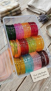 Urban Chic Jelly Glass Silver Plated Eco-Friendly Fashion Bangles Women Stylish Trendy Stackable Ladies Wrist <b>Accessories</b> Daily - Product Image 4