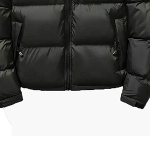 Chaqueta acolchada negra para hombre con cuello alto, cortavientos, cierre de cremallera, ropa de abrigo de invierno, informal, gruesa, con relleno de poliéster - Product Image 6