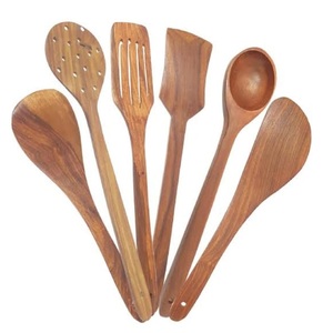 Cubertería de Madera Natural Única y Elegante para Ensaladas, Cuchara y Tenedor, Utensilios de Cocina para el Hogar, Hotel, Mesa de Comedor - Product Image 6