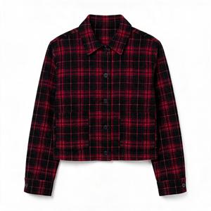 Camisa de franela a cuadros de algodón para hombre, manga larga, con botones, informal, venta al por mayor, fábrica, ropa de marca privada - Product Image 3