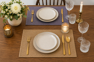 Set de table en lin de soie de qualité supérieure |   Nappe de table de luxe lavable et résistante à la chaleur pour la maison, l'hôtel et le restaurant - Product Image 4
