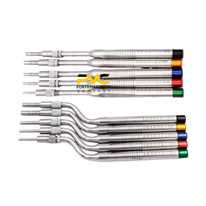 Ensemble de cinq instruments dentaires pour implants, comprenant un osteotome mandibulaire et un sinus lifter, pour une chirurgie implantaire avancée - Product Image 5