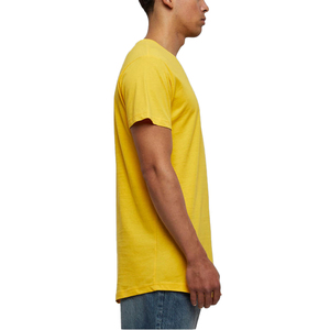 Camiseta de Cuello Redondo de Manga Corta Amarilla para Hombre, Corte Regular, Informal, de Color Sólido, de Algodón Jersey - Product Image 4
