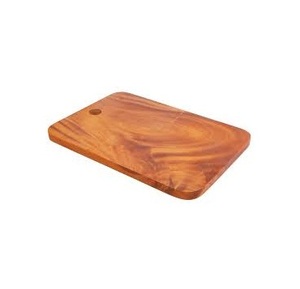 Tabla de cortar de madera rectangular antideslizante, paquete individual, patrón de grano natural, para preparación de alimentos - Product Image 6