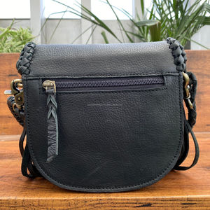 Personalized Fashion Women Real Genuine Leather Turquoise Stone <b>Crossbody</b> <b>Bags</b> Luxury Western Bohemian Fringe Handbag for Ladies - Product Image 5