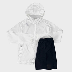 Ensembles de survêtements pour hommes, coupe-vent et shorts, en polyester et nylon, conception OEM personnalisée - Product Image 5