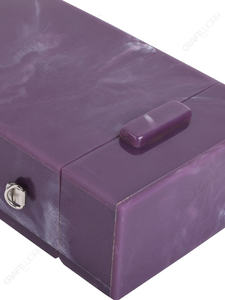 Pochette de soirée structurée verticale en résine marbrée, faite main en Inde, pour les acheteurs en gros, OEM et sous marque privée - Product Image 4