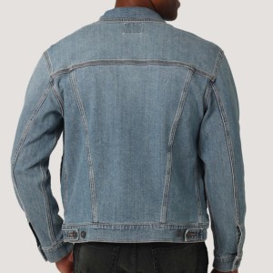 OEM Wholesale Customized Men High Quality Winter Denim Rain Jacket with Down Material Solid Color Stand Collar Jacket <b>Boy</b> Styles - Product Image 4