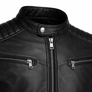 Chaqueta de Cuero Original Personalizada para Hombre, Chaqueta de Motociclista Clásica de Cuero Vacuno, Abrigo de Motocicleta de Cuero Auténtico, Ropa de Abrigo Cálida para Invierno, OEM - Product Image 5