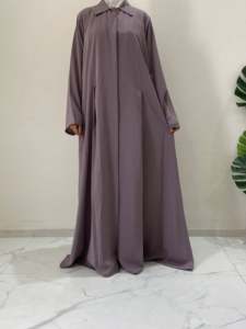 Kaftan Abaya Turc Fait Main MAXI à Manches Longues en Polyester, Respirant, Anti-Plis, Col Classique, Idéal pour la Prière de l'Aïd - Meilleure Vente - Product Image 6