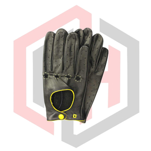 Gants de conduite classiques en cuir véritable personnalisables pour hommes et femmes, antidérapants, respirants, vente en gros, usine OEM sur mesure - Product Image 2