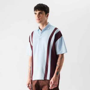 Polo de Hombre de Alta Calidad, Diseño Elegante, Color Sólido, Algodón, Logotipo Bordado, Tallas Grandes, Estilo Casual Tejido - Product Image 5